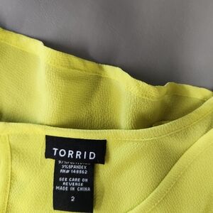 Torrid Vibrant Yellow Tank Top